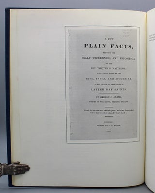 A Mormon Bibliography 1830-1930: Books, Pamphlets, Periodicals, and Broadsides Relating to the First Century of Mormonism. Introduction by Dale L. Morgan.