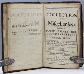 A Collection of Miscellanies: Consisting of Poems, Essays, Discourses, & Letters, Occasionally Written.