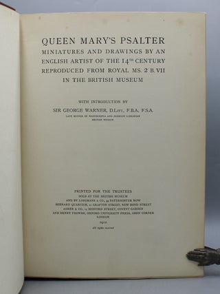 Queen Mary's Psalter: Miniatures and drawings by an English artist of the 14th century reproduced from Royal MS. 2.B.VII in the British Museum.