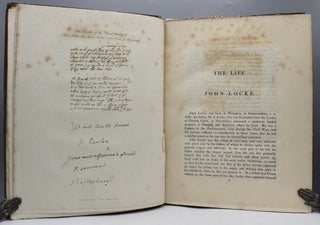 The Life of John Locke, with Extracts from His Correspondence, Journals, and Common-Place Books.