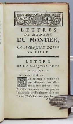 Lettres de Madame du Montier à la Marquise de*** sa fille, avec les réponses.