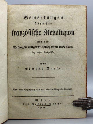 Bemerkungen über die französische Revoluzion und das Betragen einiger Gesellschaften in London bey diesen Ereignissen.