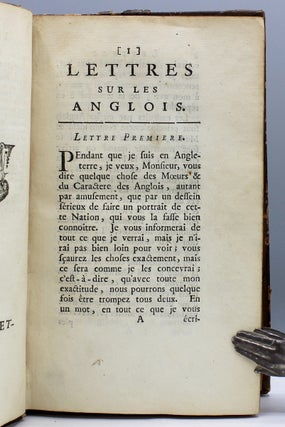 Lettres sur les Anglois et les François. Et sur les voiages.