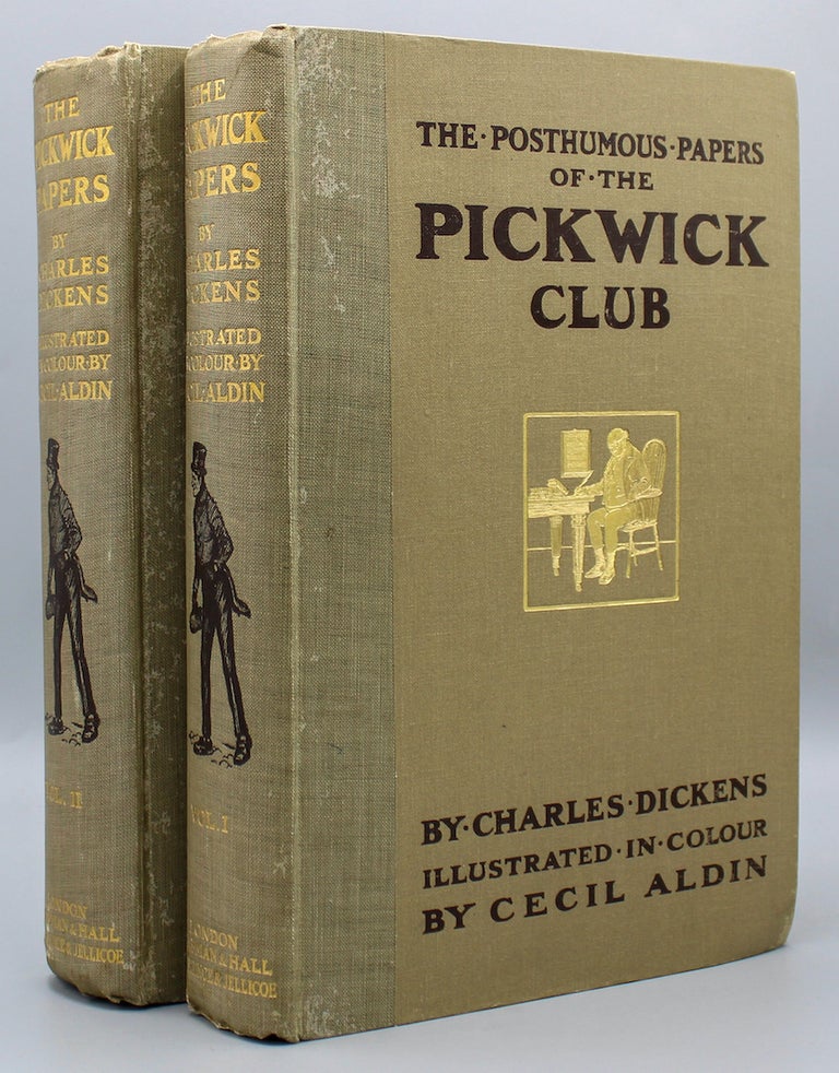 Item #13719 The Posthumous Papers of the Pickwick Club. Illustrated by Cecil Aldin. Cecil Aldin, Charles Dickens.