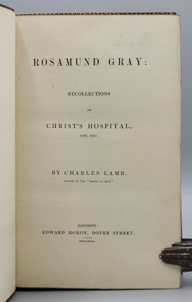 Rosamund Gray: Recollections of Christ’s Hospital, Etc. Etc.