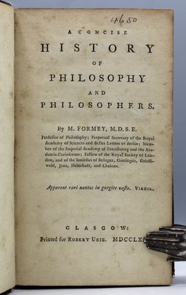 A Concise History of Philosophy and Philosophers.