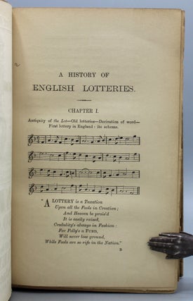 A History of English Lotteries Now for the First Time Written.