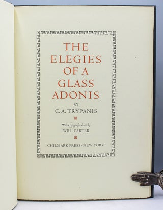 The Elegies of a Glass Adonis. With a typographical note by Will Carter.