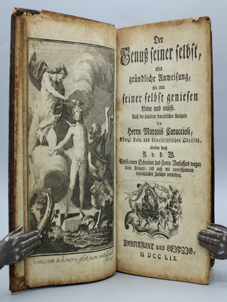 Item #14807 Der Genuss seiner selbst, oder gründliche Anweisung, wie man seiner selbst geniesen...