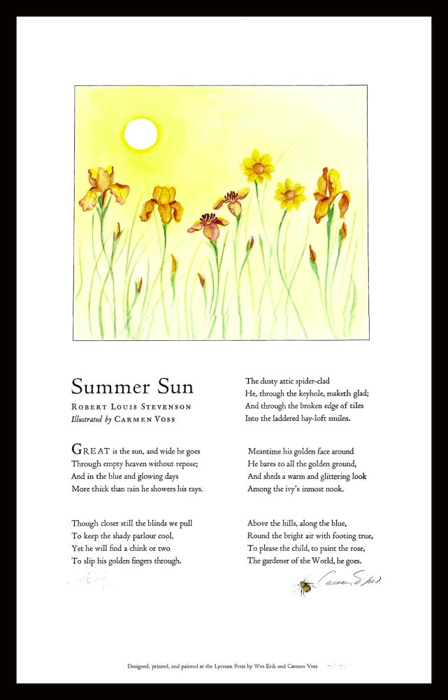Item #14813 Summer Sun. Illustrated by Carmen Voss. Robert Louis Stevenson.