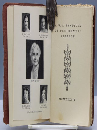 Item #14890 A.W.S. Handbook of Occidental College. Ward Ritchie, printer