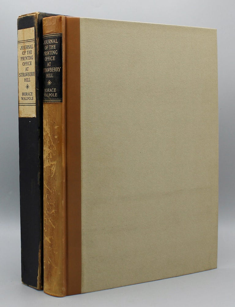 Item #15035 Journal of the Printing-Office at Strawberry Hill. Now first printed from the MS. of Horace Walpole. With notes by Paget Toynbee. Horace Walpole.