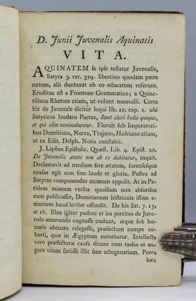 D. Junii Juvenalis et Auli Persii Flacci Satyrae. Tabulis Aeneis Illustravit, et Notas Variorum Selectas, Suasque Addidit G.S.