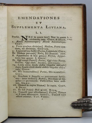 Appendix Liviana, Continens I. Selectas Codicium MSS. & Editionum antiquarum Lectones, praecipuas Variorum Emendationes, & Supplemanta Lacunarum...II. J Freinshemii Supplementorum Libros X.