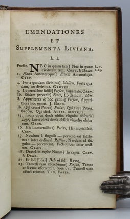 Appendix Liviana, Continens I. Selectas Codicium MSS. & Editionum antiquarum Lectones, praecipuas Variorum Emendationes, & Supplemanta Lacunarum...II. J Freinshemii Supplementorum Libros X.