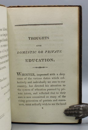 Thoughts upon Domestic or Private Education...