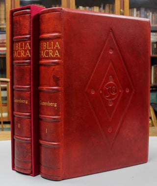Item #16045 [ Biblia Latina. Cover title:] Biblia Sacra. A Facsimile of the Gutenberg Bible.]....
