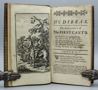 Hudibras. In Three Parts. Written in the Time of the Late Wars. Corrected and Amended: With Additions. To which are added Annotations, With an Exact Index to the Whole. Adorn'd with a new Set of Cuts, Design'd and Engrav'd by Mr. Hogarth.