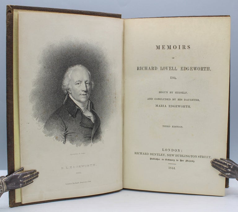 Item #16300 The Memoirs of Sir Richard Lovell Edgeworth, Esq. Begun by Himself, and Concluded by His Daughter Maria Edgeworth. Richard Lovell Edgeworth, Maria Edgeworth.