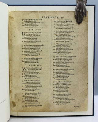 A Testament of Faith. A leaf from the copy of the first American Bible, translated into the Language of the Algonquian Indians by John Eliot and printed at Cambridge in New England in the Year 1663. With a commentary on its Origins by John Alden.