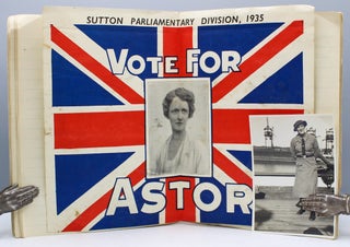 Item #16708 An original scrapbook compiled by a follower of Nancy Astor, the first female Member...