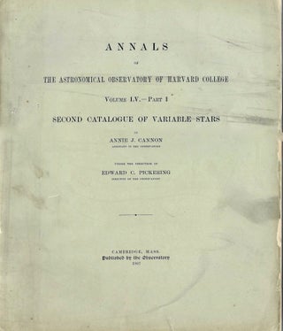 Item #16746 Second Catalogue of Variable Stars. [In] The Annals of the Astronomical Observatory...
