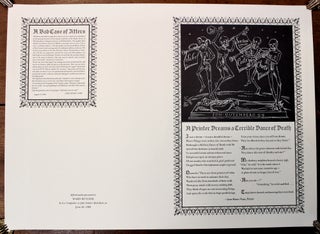 Item #16852 [Broadside]. A Printer Dances a Terrible Dance of Death” [and] “A Bad Case of the...