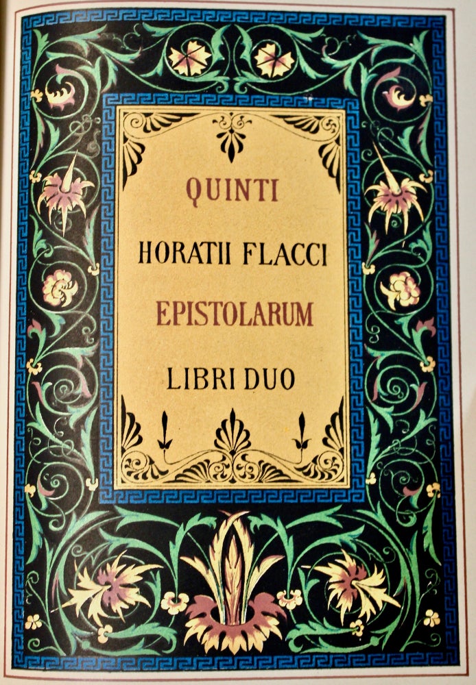 Item #16855 The Works of Horatius Quintus Flaccus Illustrated Chiefly from the Remains of Ancient Art. With a Life by the Rev. Henry Hart Milman. Horace, . Quintus Horatius Flaccus.