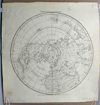 Item #16875 Elizabeth Jane. [Manuscript polar projection map of the Northern Hemisphere.] Esholt...
