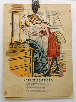 Item #16961 Made-Up Saleslady. Gossiping Wash-Lady. The Laundress. [Three comic valentines,...