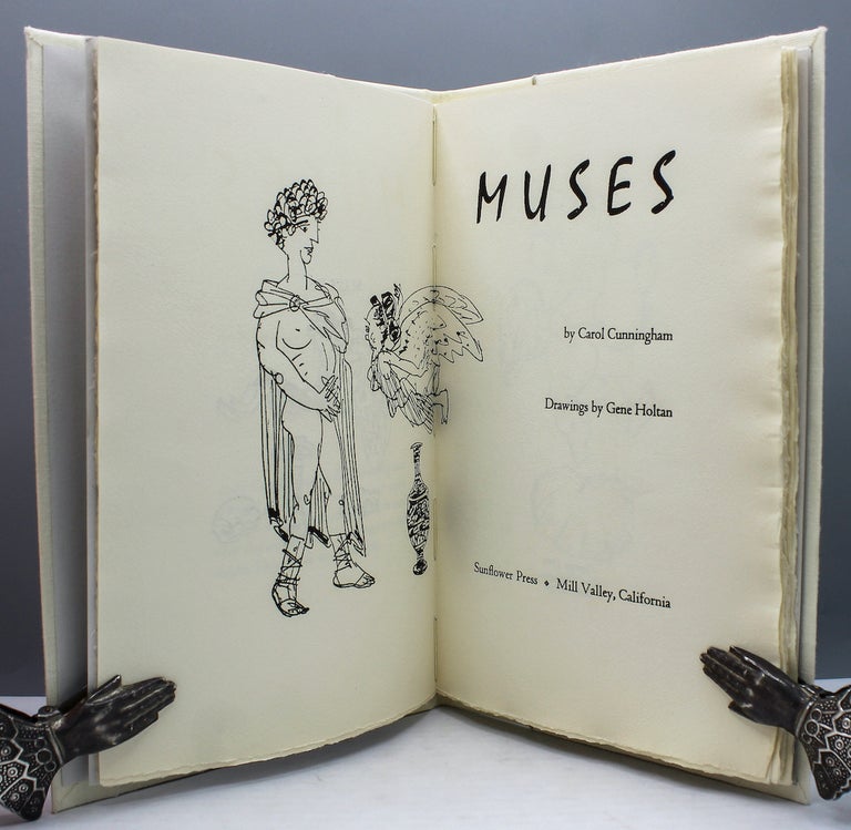 Item #16976 Muses. Drawings by Gene Holtan. Sunflower Press, Carol Cunningham.