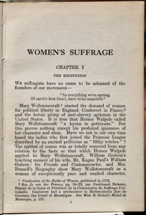 Women’s Suffrage: A Short History of a Great Movement. By...[the] President of the National Union of Women’s Suffrage Societies.