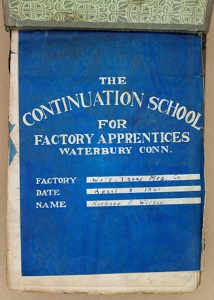 Item #17003 The Continuation School for Factory Apprentices. [Lesson Book]. Education, Richard...