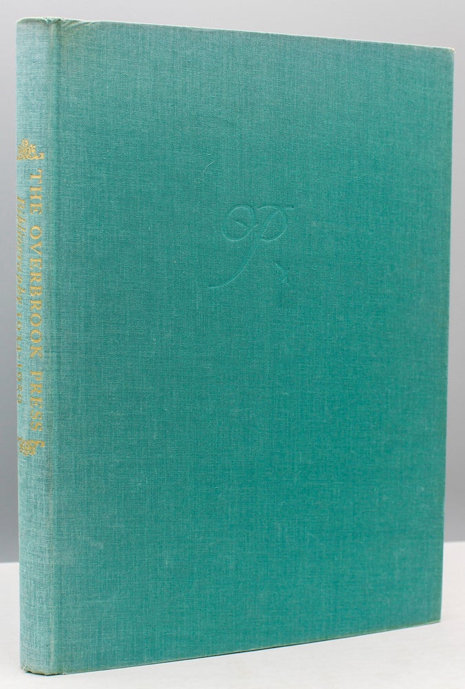 Item #17013 The Overbrook Press Bibliography 1934-1959. Foreword by Frank Altschul. Herbert Cahoon.