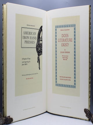 The Yellow Barn Press. A History and Bibliography.; Contributions by Neil Shaver.