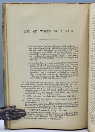 Aggravating Ladies. Being a list of works published under the pseudonym of “a Lady,” with preliminary suggestions on the art of describing books bibliographically. By Olphar Hamst [pseud].