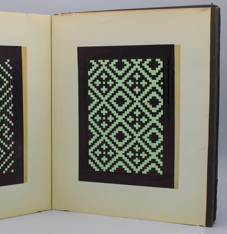 Item #17264 Album of paper weaving samples. Froebel Gifts.