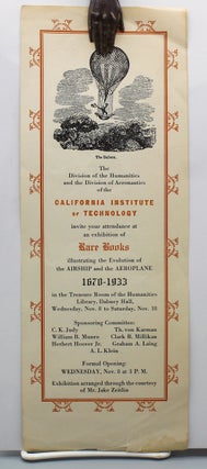 Item #17317 The Division of the Humanities and the Division of Aeronautics of the California...