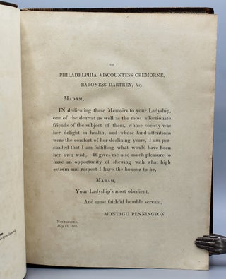 A Series of Letters Between Miss Elizabeth Carter and Miss Catherine Talbot, from the year 1741 to 1170. To which are added, Letters from Mrs. Elizabeth Carter to Mrs. Vesey, Between the Years 1763 to 1787; published from the original manuscripts in the possession of the Rev. Montagu Pennington...her Nephew and Executor...
