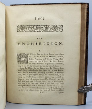 All the Works of Epictetus, which are Now Extant, Consisting of His Discourses, preserved by Arrian, in Four Books, The Enchiridion, and Fragments. Translated from the Original Greek, by Elizabeth Carter. With an Introduction, and Notes, by the Translator.