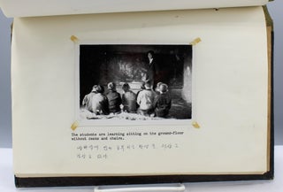 [Korean title. Kajwa nongmin haggyo.] Scrapbook and photo album in Korean and English, documenting the building of the South Korean students building the Kajwa Farmers’ School.