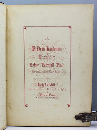 Te Deum Laudamus...Chromolithographed by M. & N. Hanhart.