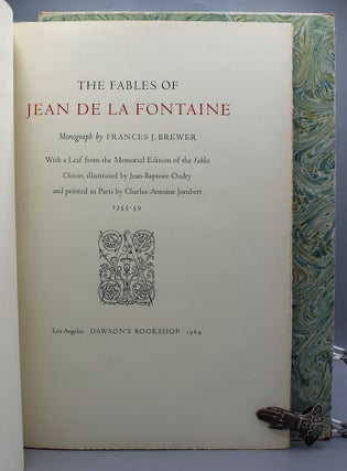 Item #17472 The Fables of Jean de la Fontaine. With a Leaf from the Memorial Edition of the...