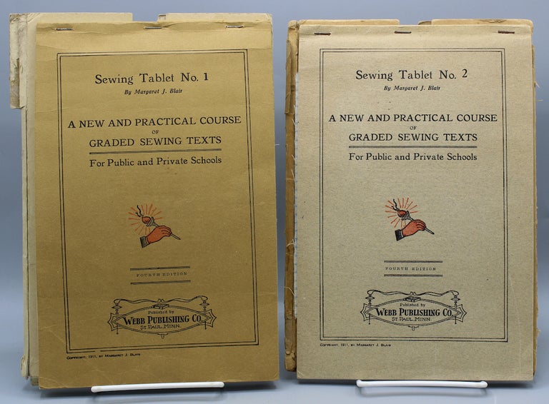 Item #17554 Sewing Tablet No. 1. A New and Practical Course of Graded Sewing Texts for Public and Private Schools. [with:] Sewing Tablet No. 2. A New and Practical Course of Graded Sewing Texts for Public and Private Schools. Education, Margaret J. Blair.