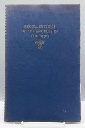 Item #17558 Bookmen & their brothels. Recollections of Los Angeles in the 1930s. Ward Ritchie