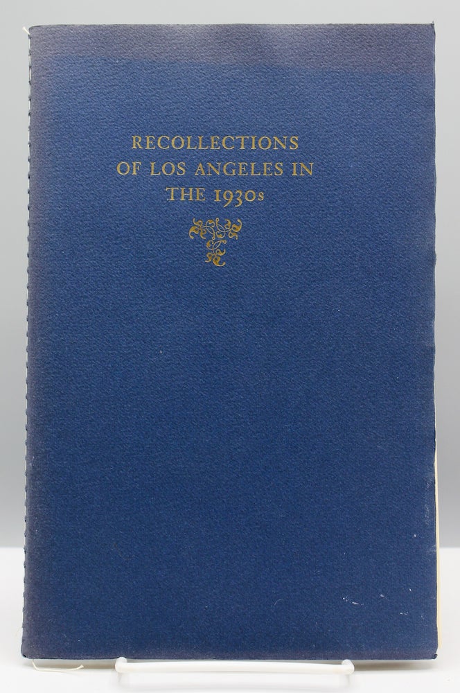 Item #17558 Bookmen & their brothels. Recollections of Los Angeles in the 1930s. Ward Ritchie.