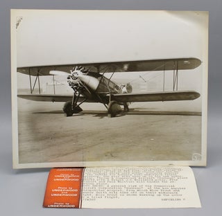 Item #17575 Press photograph for the refueling endurance flight attempted by two women aviators....
