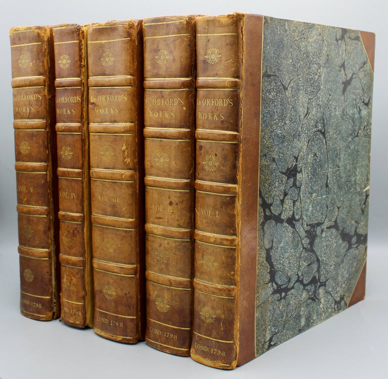 Item #17592 The Works of Horatio Walpole, Earl of Orford. In Five Volumes. Horace Walpole, 4th Earl of Orford.