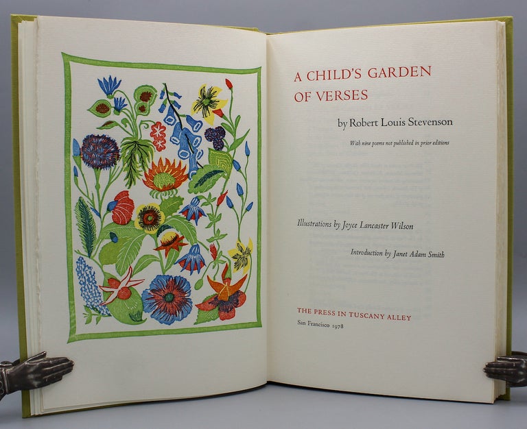 Item #17596 A Child’s Garden of Verses...With nine poems not published in prior editions. Illustrations by Joyce Lancaster Wilson. Introduction by Janet Adam Smith. Robert Louis Stevenson.