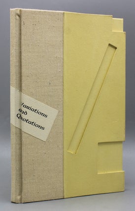 Item #17619 Variations and Quotations. Ward Ritchie, comp
